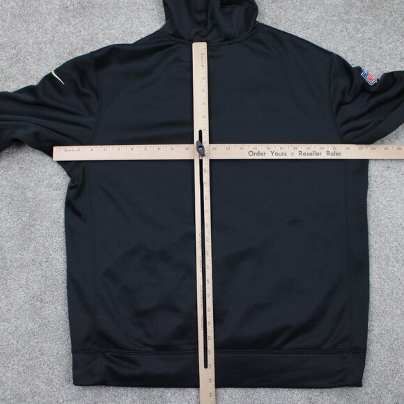 Nike New Orleans Saints Hoodie Men Medium Black Therma-Fit NFL Hooded Sweatshirt - Picture 11 of 14